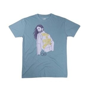 Queer Eye Queen of Everything Graphic Tee Blue Cotton Official Crewneck Short Sl